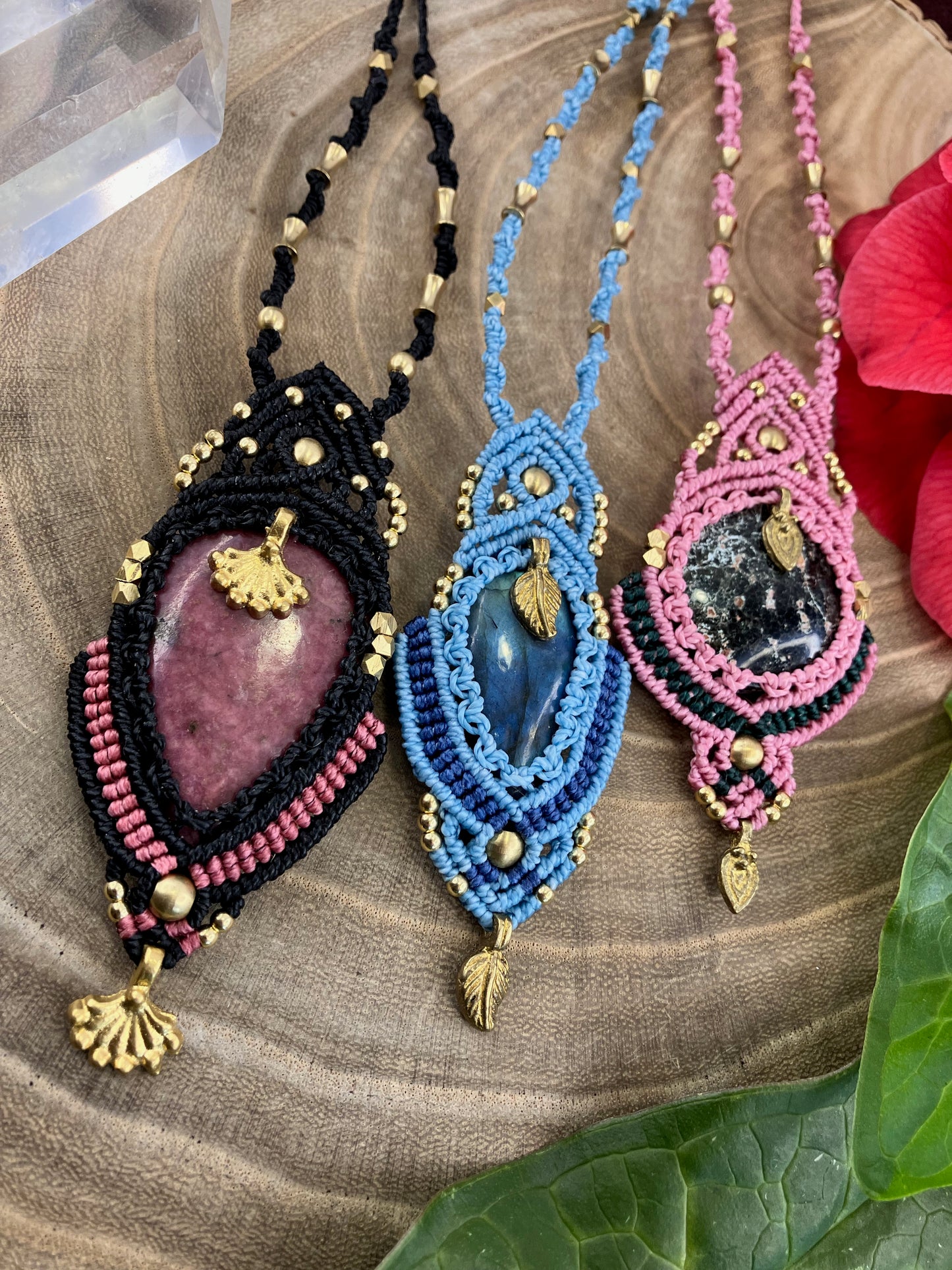 Boho Macrame Pendants - Various Colours Available