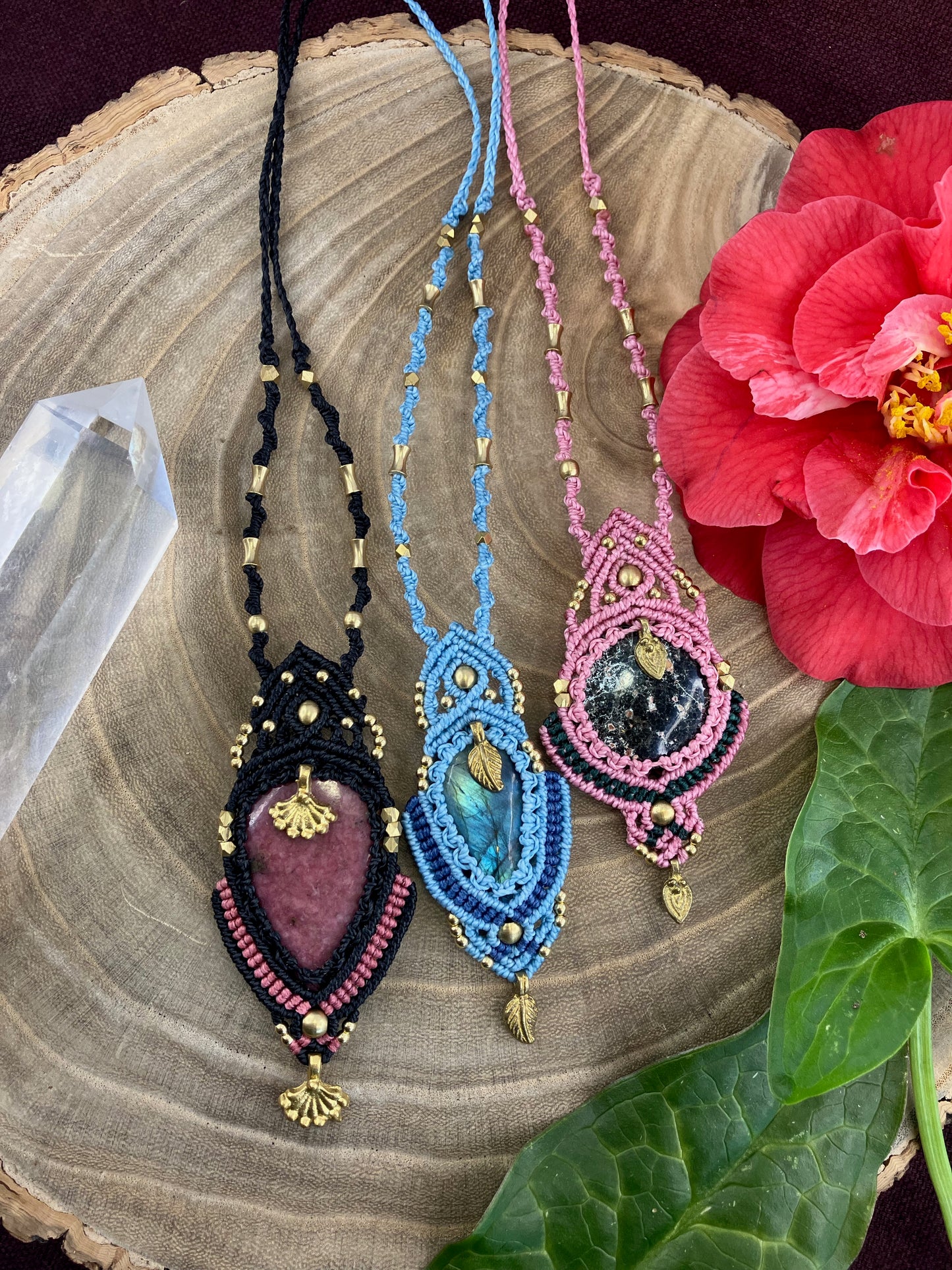Boho Macrame Pendants - Various Colours Available